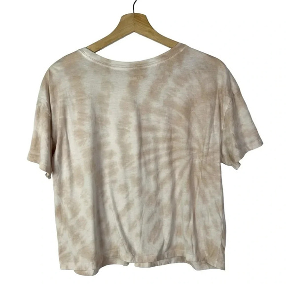Old Navy Light Brown Tie Dye Crop Short Sleeve T-Shirt M - Picture 2 of 4
